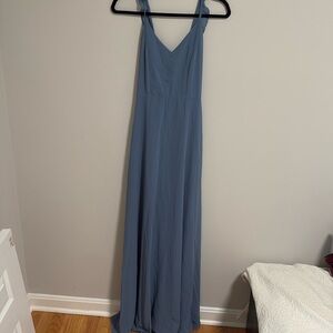 Dusty blue lulus bridesmaid dress